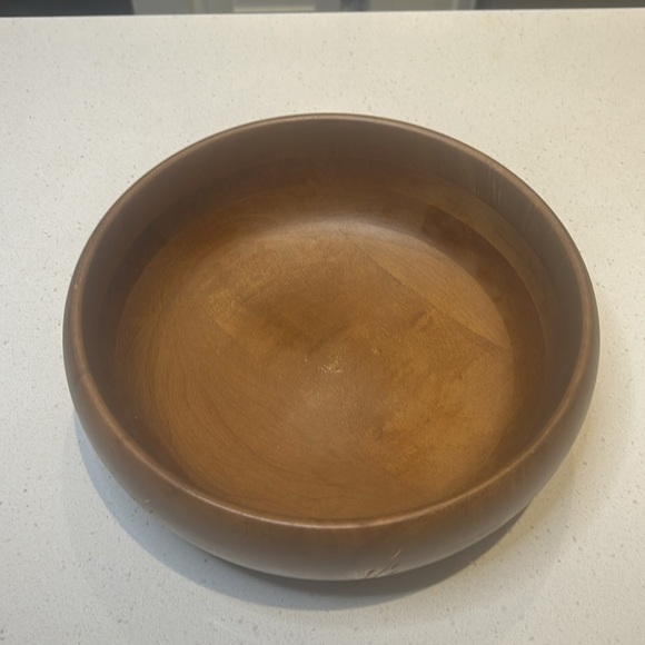 Vintage Baribocraft Canadian Maple Wood Mid Century Modern Large Salad Bowl Set - Picture 5 of 14